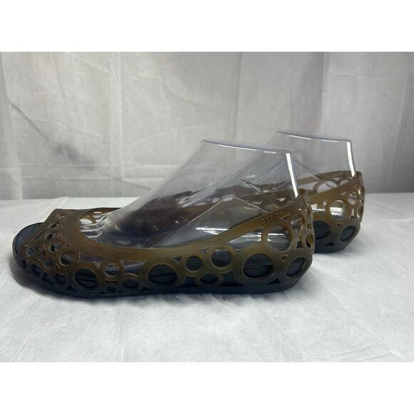 CROCS Shoes - Crocs Adrina Brown Peep Toe Slip On Women Size 9